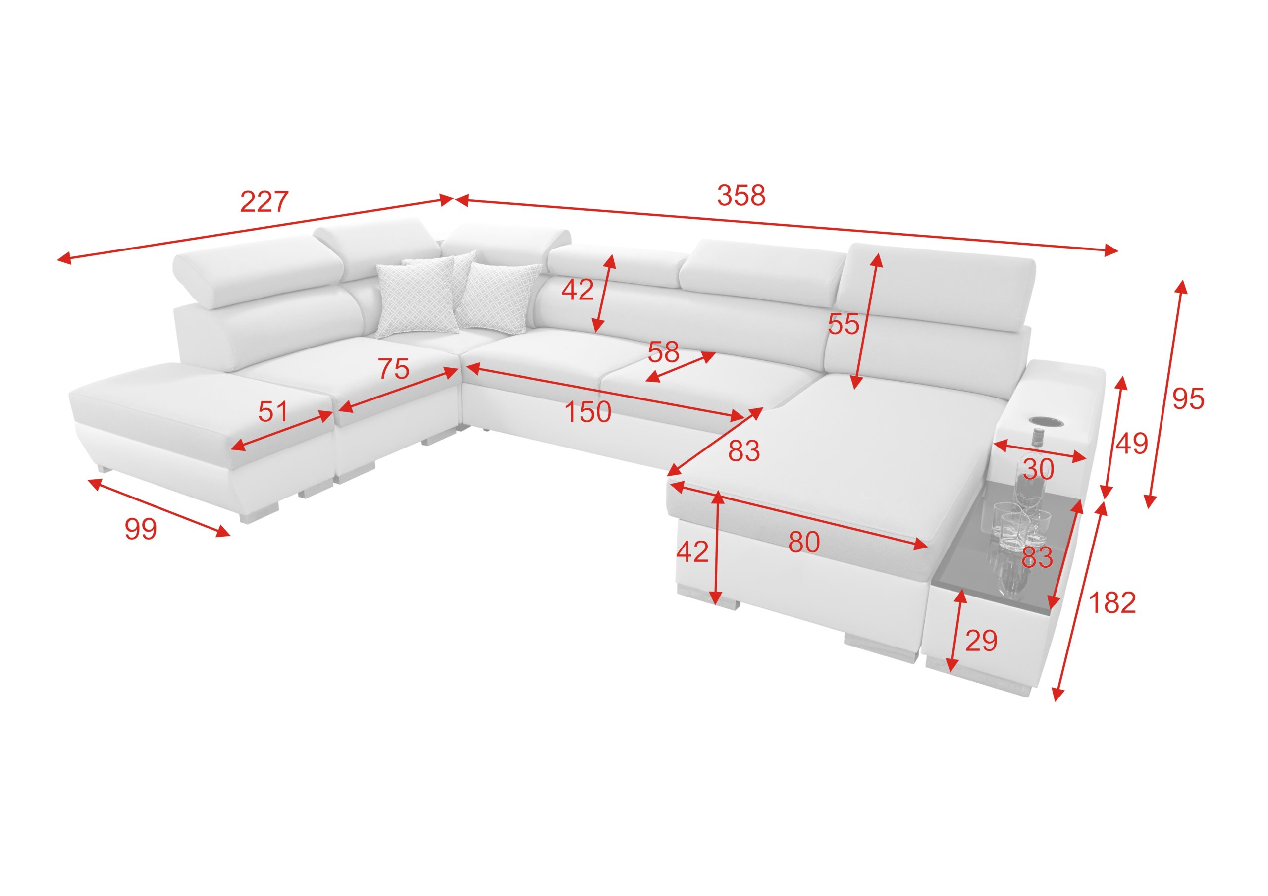П-образный диван угол Токио III