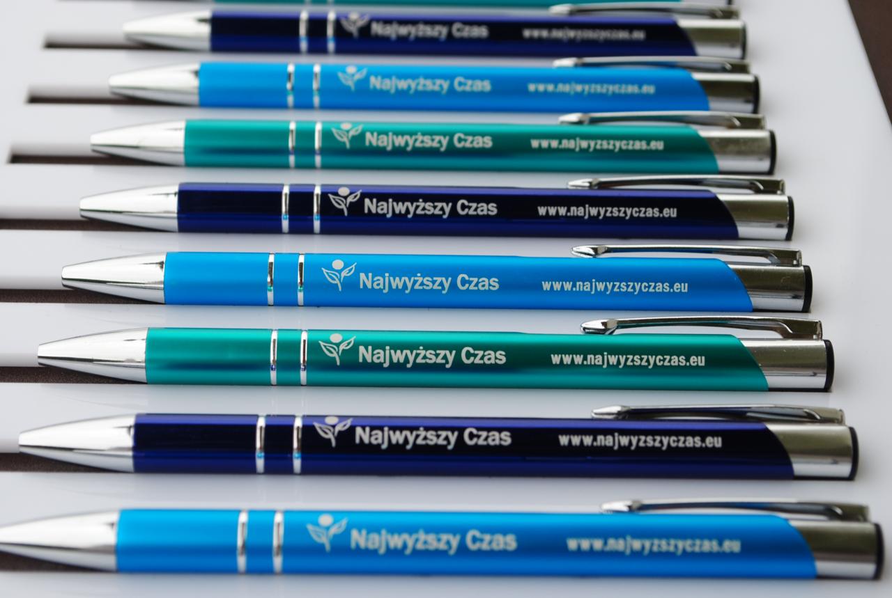 Oryginalne Długopisy Reklamowe COSMO z Logo 100szt Waga produktu z opakowaniem jednostkowym 3 kg