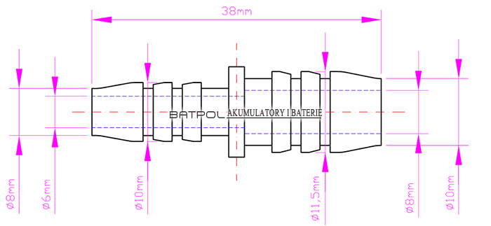 REDUKCJA SPRYSKIWACZA LACZNIK 8 I 10MM UNIWERSALNA Producent części Batpol