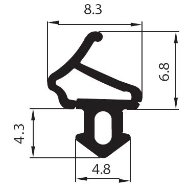 Uszczelka okienna Uszczelki okienne do okna okien PCV S-1172 ALUPLAST Kod producenta S-1172