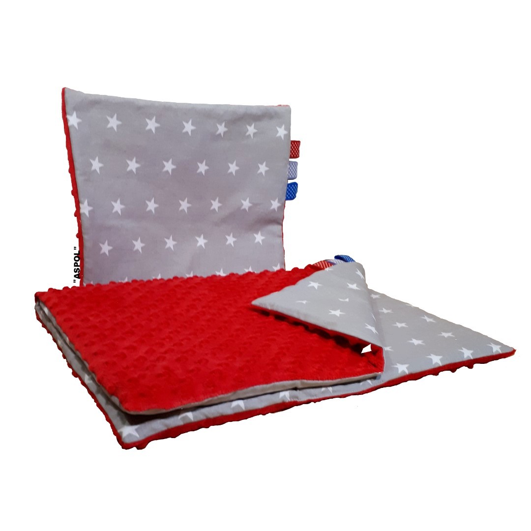 Kocyk minky 75x50 ocieplany + podusia 35x30