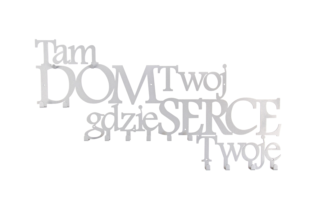 Věšák na oblečení Klíče Bundy Nástěnné do předsíně S Polskou Sentencí