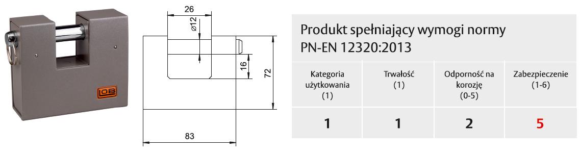 KŁÓDKA ATEST TANTAL XT KT610 KL 5 TRZPIENIOWA Kod producenta KT610