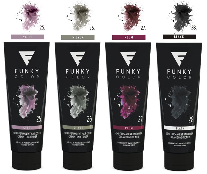 Toner Do Włosów Funky Color nr. 25 Steel 100ml Marka inna marka