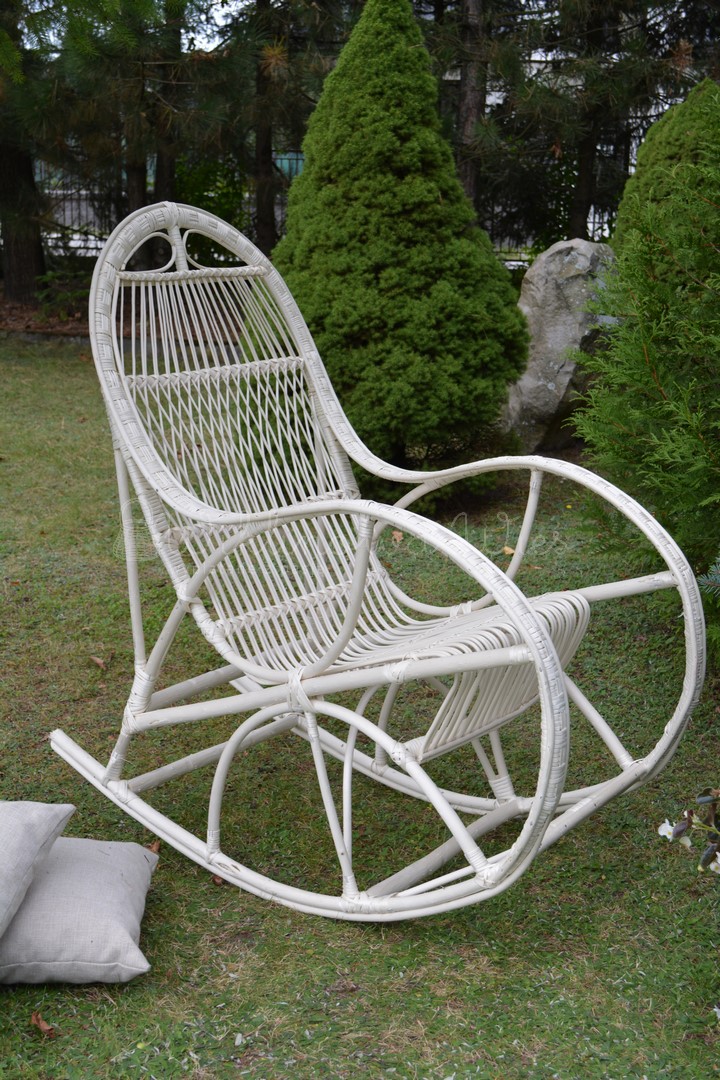 FOTEL BUJANY WIKLINOWY LORD BIAŁY + PODUSZKA Rodzaj krzesła