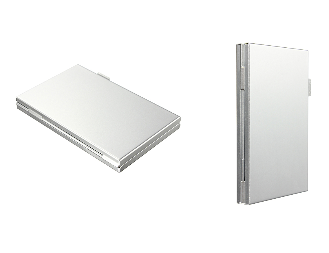 METALOWE ETUI PUDEŁKO BOX NA 9 KART PAMIĘCI ( 5 SD + 4 MICRO SD ) SREBRNY