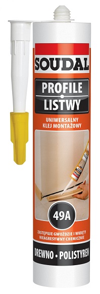

Klej Montażowy Do Listw 280ML Soudal 49A