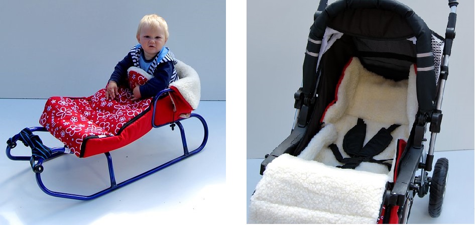 BabyLux K14 ŚPIWOR DO WÓZKA OWCZA WEŁNA 105 cm Marka BabyLux