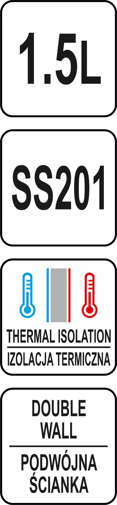 TERMOS Z PRZYCISKIEM 1,5L STOŁOWY STAL NIERDZEWNA Rodzaj termos na napoje