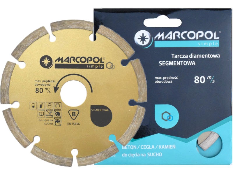 

Tarcza Diamentowa Segmentowa 125X22,23mm Marcopol