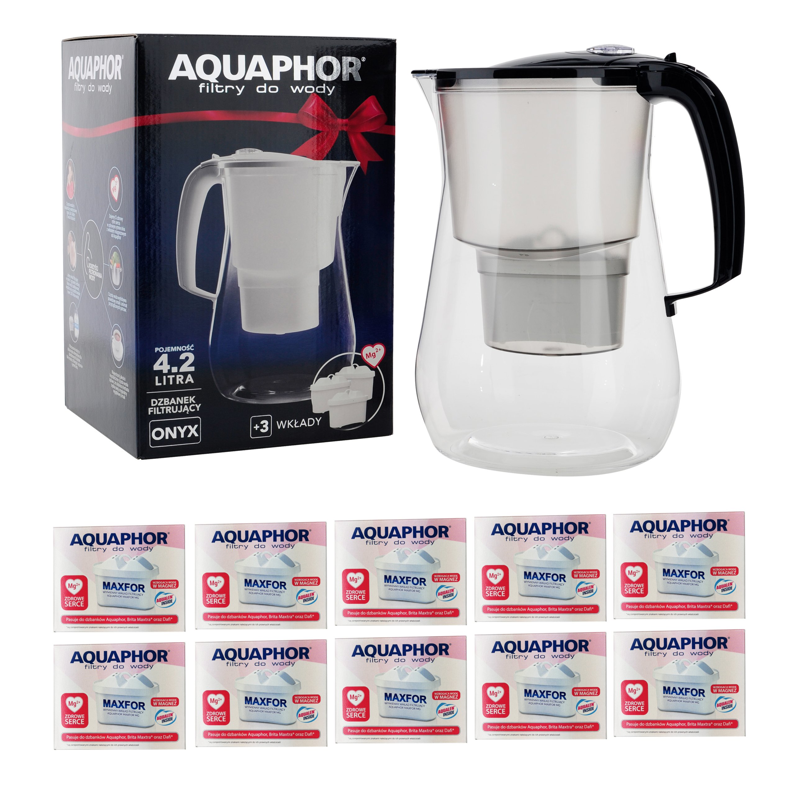 

Aquaphor Onyx Dzbanek Filtrujący 10 Wkładów Magnez