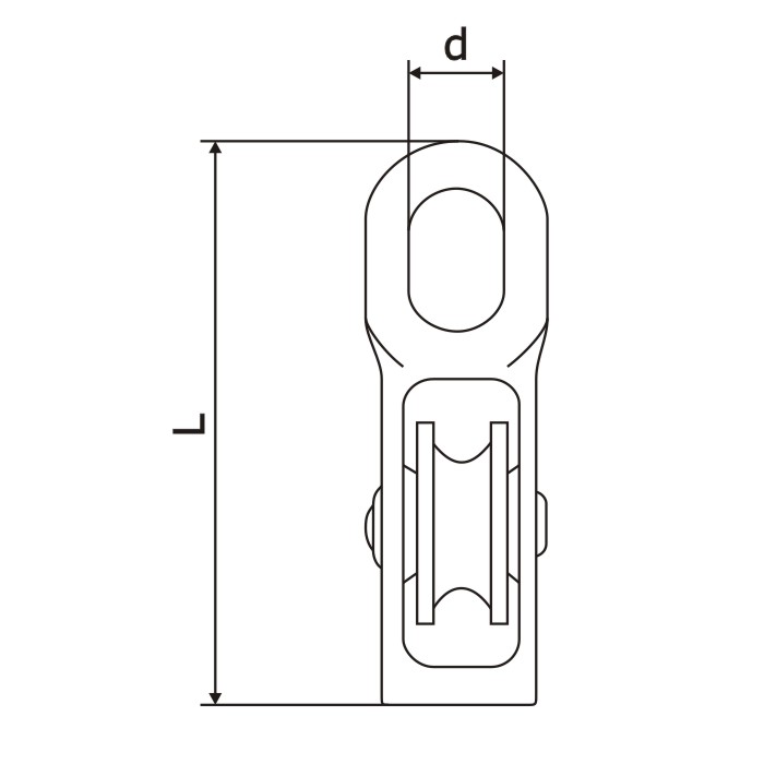 1 x Bloczek pojedynczy linowy do lin ocynk 150kg EAN (GTIN) 4250974839991