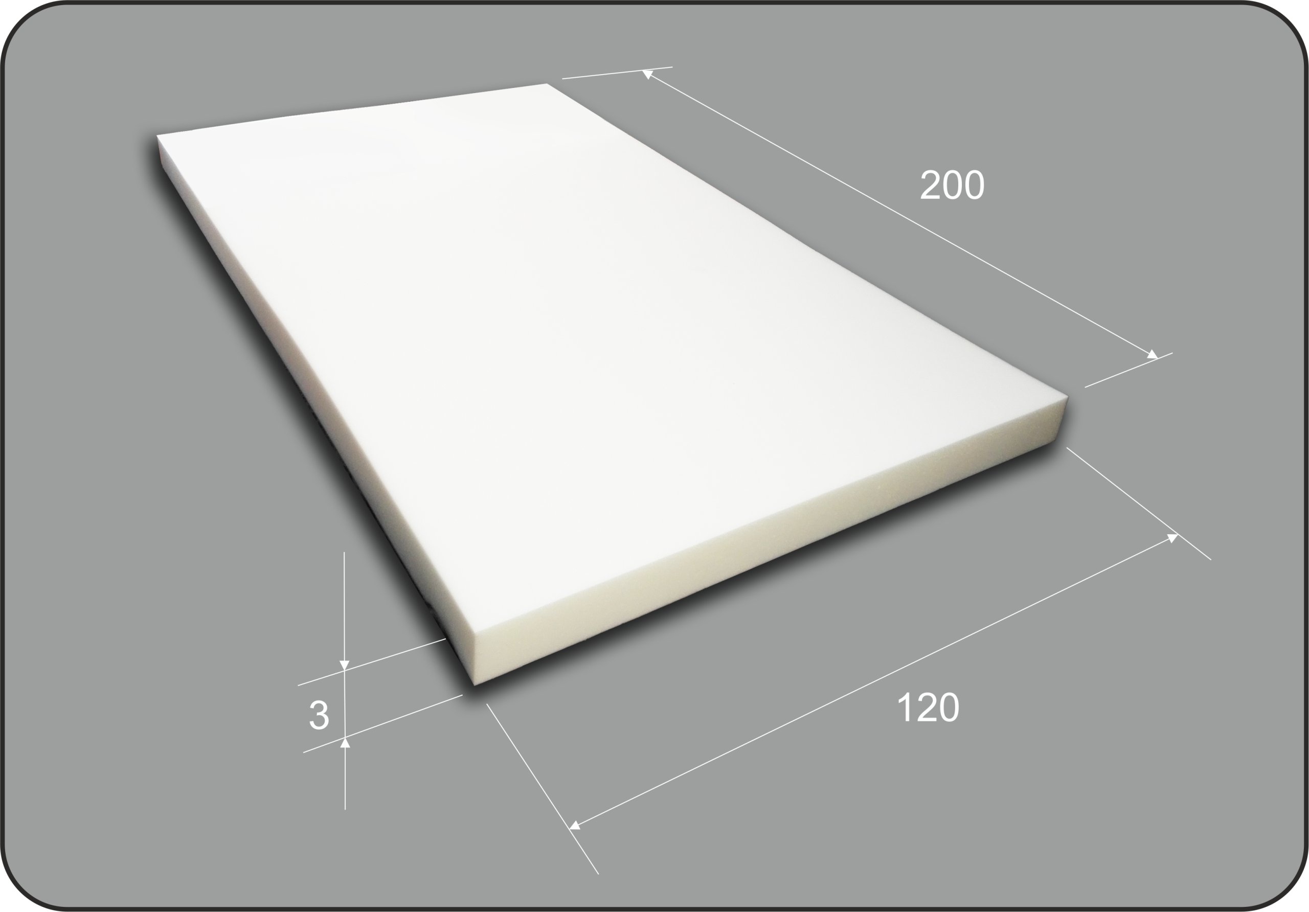 PIANKA TAPICERSKA MEBLOWA GĄBKA T18 200X120X3cm Rodzaj pianka