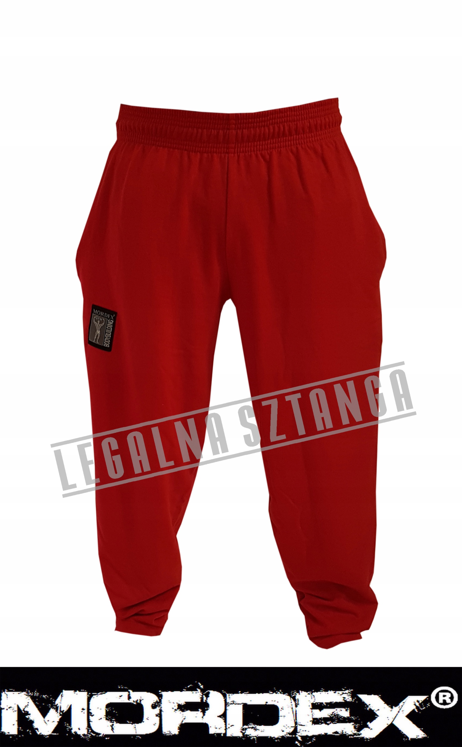 Spodnie dresowe MORDEX czerwone XXL siłownia Kolor dominujący pomarańcze i czerwienie