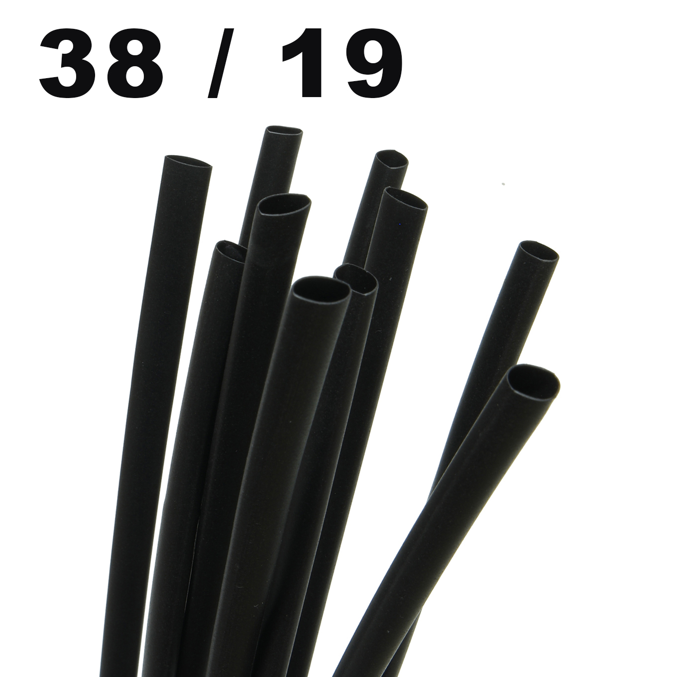 RURKA KOSZULKA TERMOKURCZLIWA RC 38 19 1m czarna EAN (GTIN) 333235005701