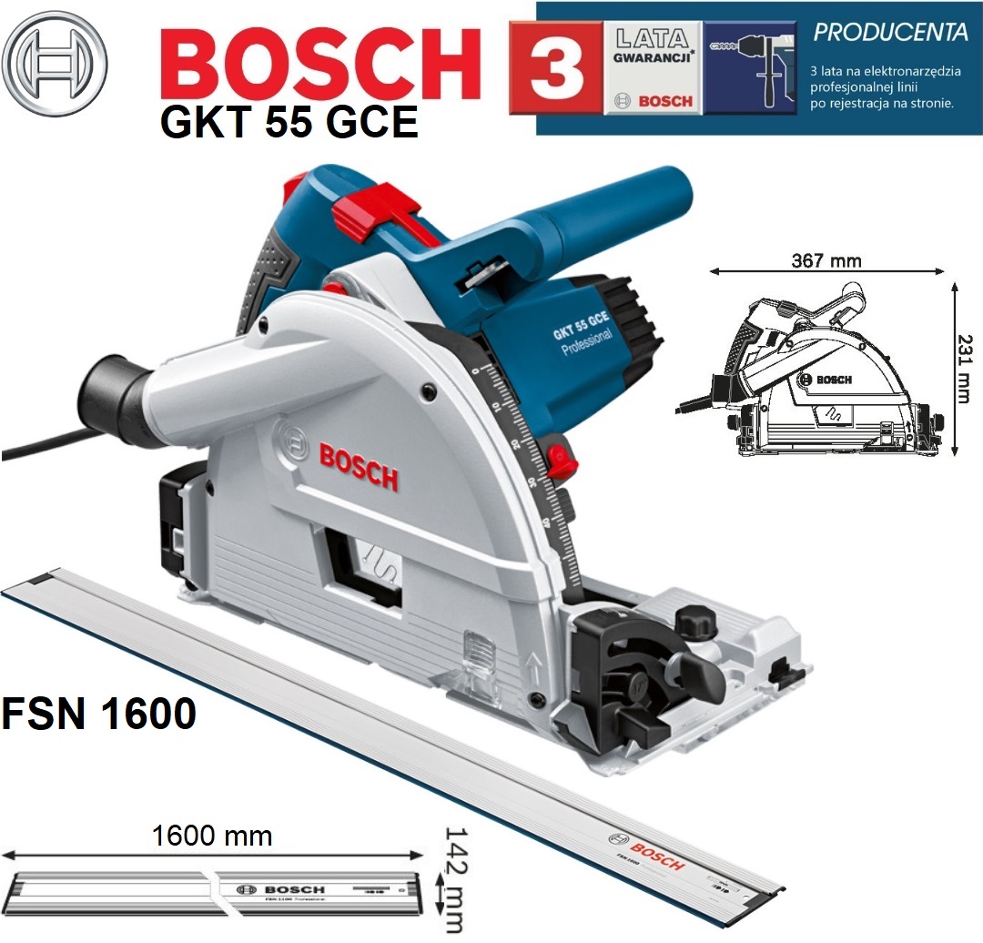 Zagłębiarka Bosch GKT 55 GCE Professional Kod producenta 0601675002