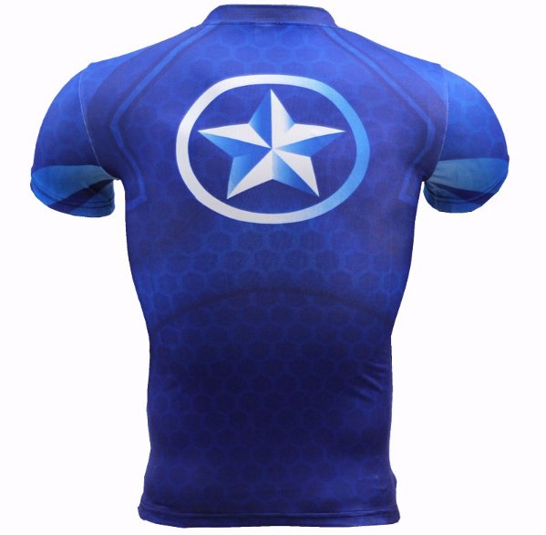 Koszulka Termoaktywna KAPITAN AMERYKA SIŁOWNIA 3XL Rękaw krótki rękaw