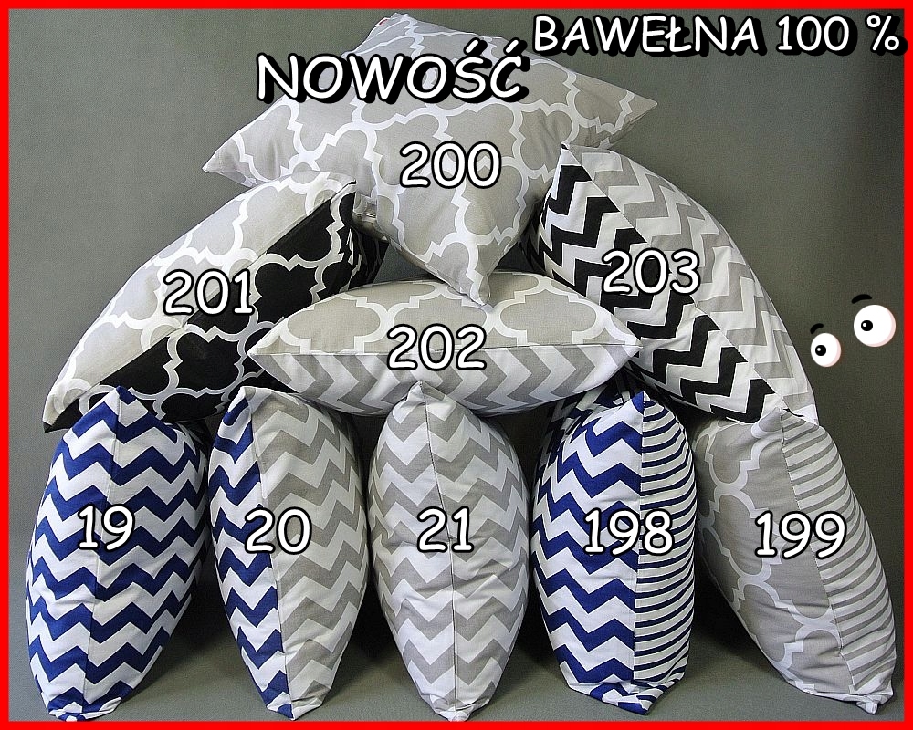 Poszewka na poduszkę jasiek 70x80 ponad 200 wzorów Wymiary poduszki 70x80cm