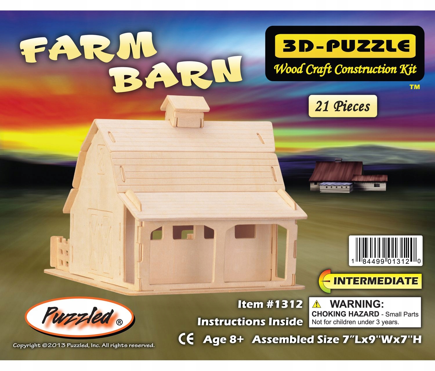 PUZZLE DREWNIANE 3D DOMEK DOMEK STODOŁA Marka inna