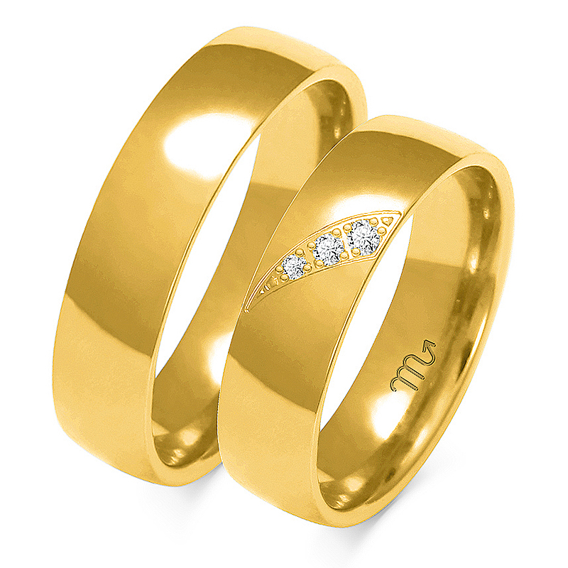 Zlaté Prsteny 14K 5,5 mm Zirkon id O-139