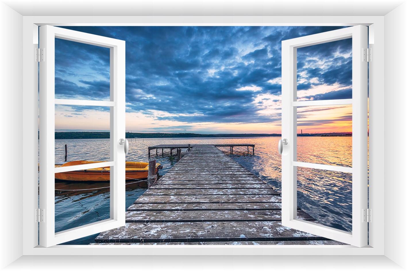 

Fototapeta Okno 3D Pomost Wodok 150x100
