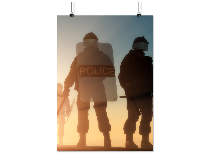 

Plakat Policja Radiowóz 100x130CM 14 Wzorów Matowy