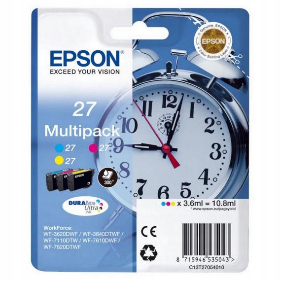 

3x tusz org. Epson T2705 Cmy WF3620 WF3640 WF7610