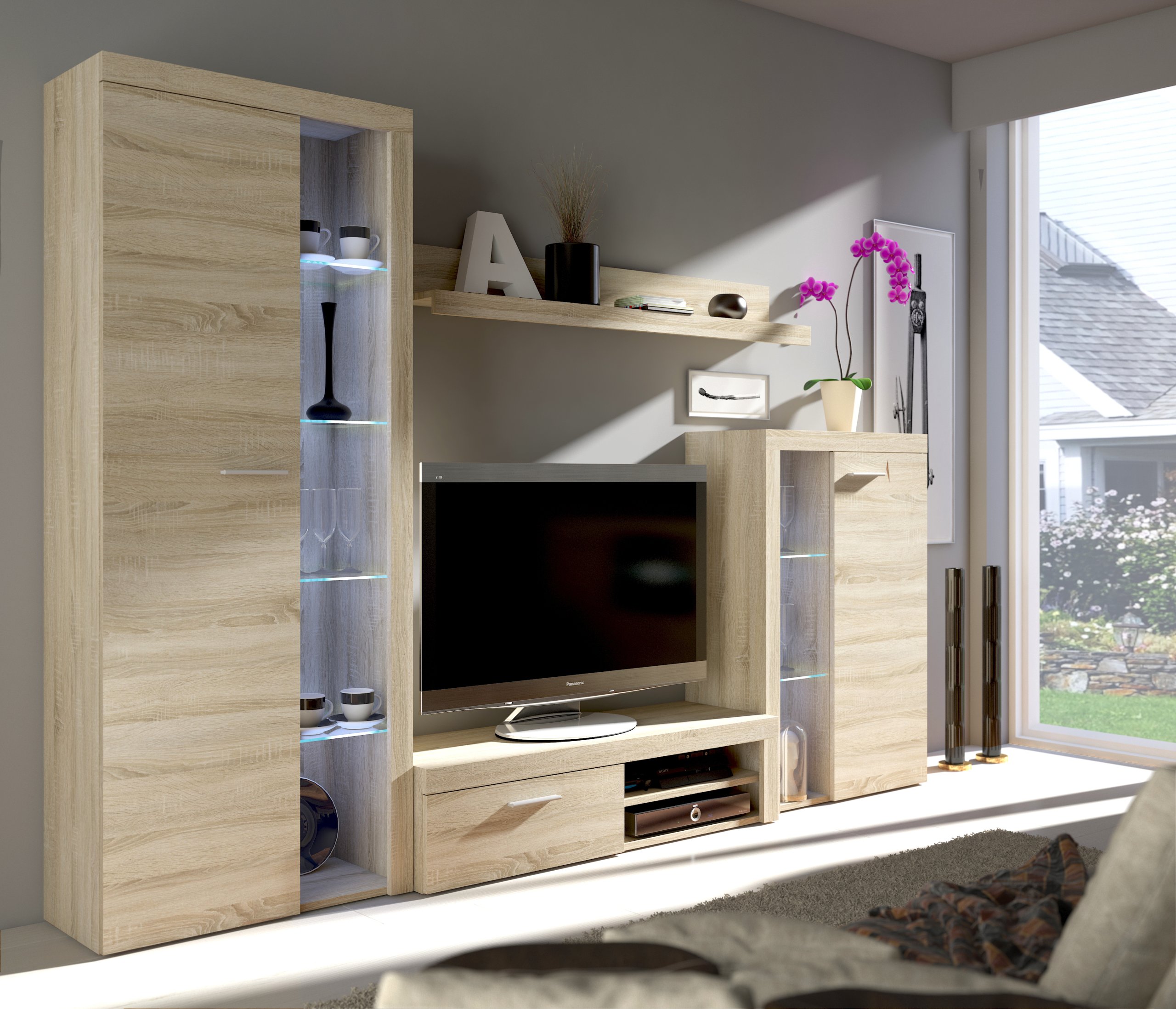 NOWOCZESNA KOMODA DO SALONU KAMARO DĄB LEFKAS Kolor frontów dąb lefkas