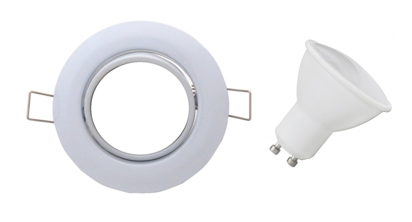 OPRAWA OPRAWKA HALOGENOWA BIAŁA +GU10 LED 1,5W