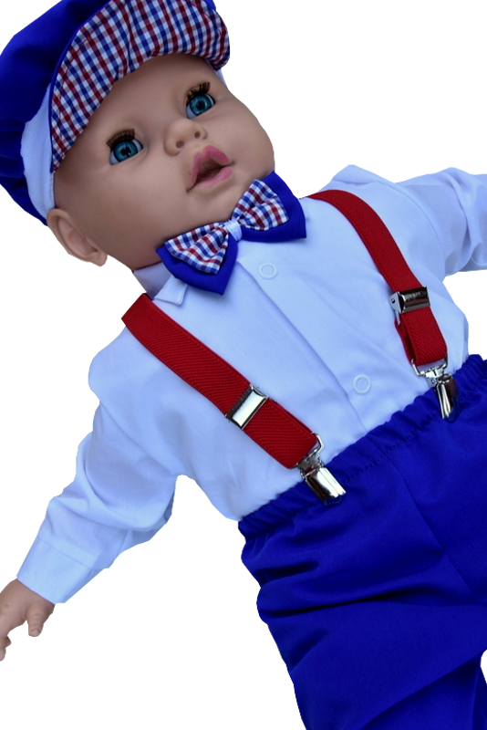 MODNY GARNITUR do chrztu ubranko komplet SZELKI 80 Materiał dominujący bawełna