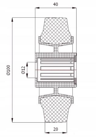 fi 100 KOŁA KÓŁKA DO WÓZKÓW KOMPRESORÓW ŁOŻYSKO Marka inny