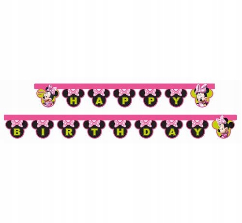 

Baner urodzinowy Myszka Miki Minnie