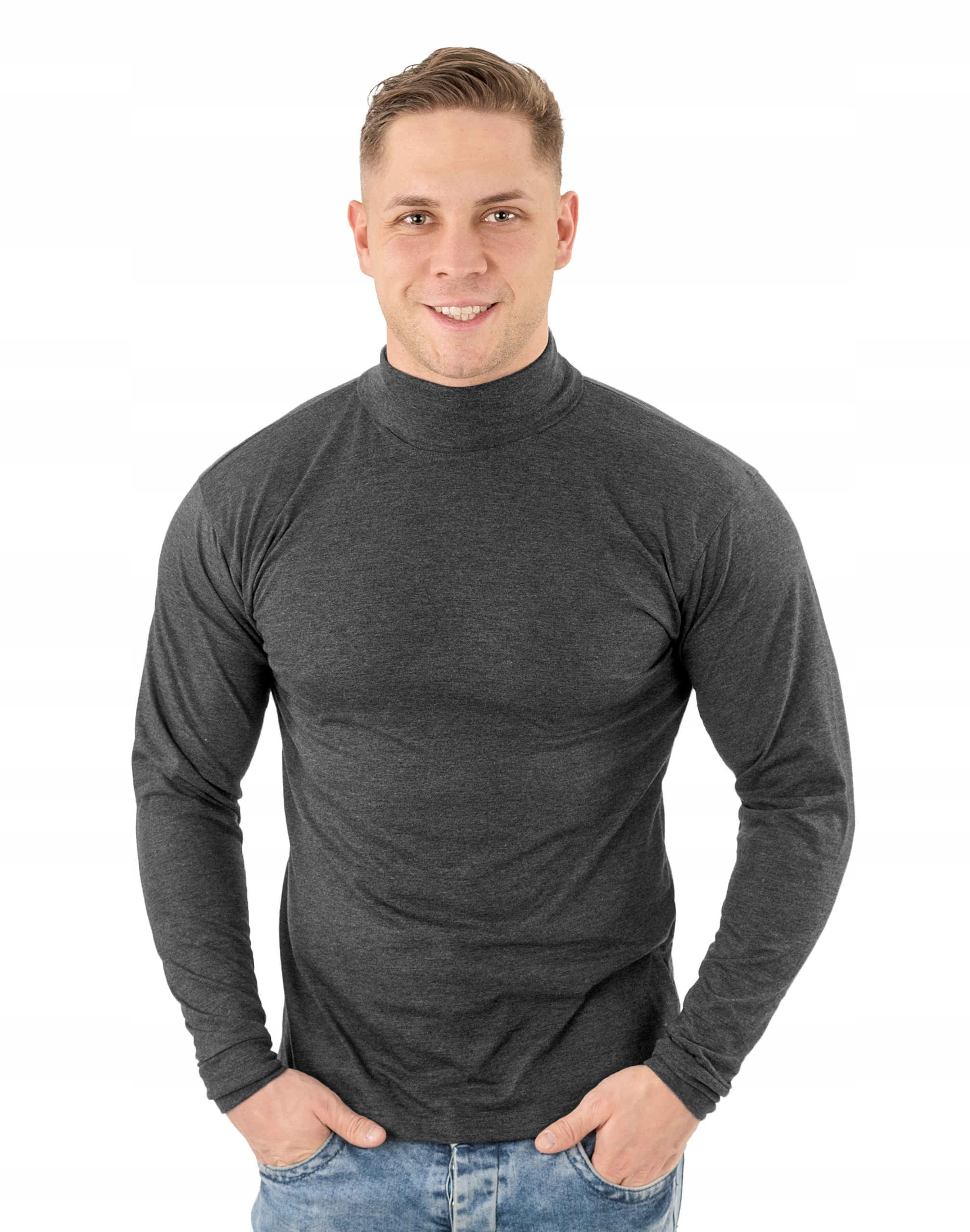 

Elegancki Sweter Golf Męski Golfy Wxm XL antracyt