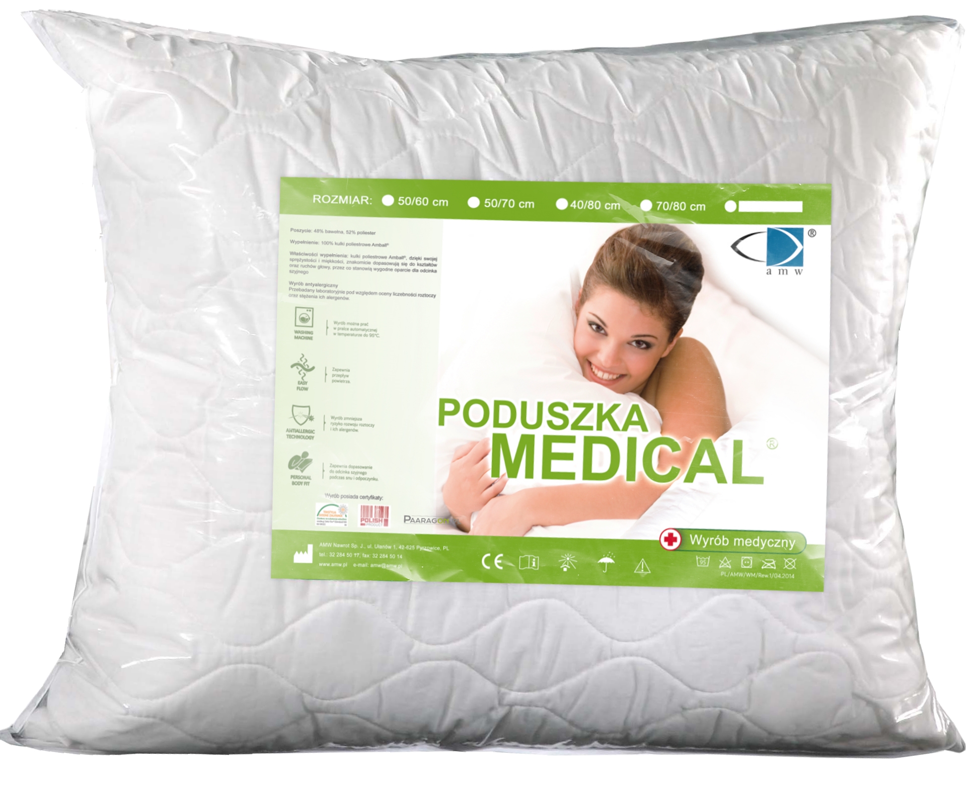 

Dziecięca Poduszka Medical 50X60 Zamek Amw 95*C