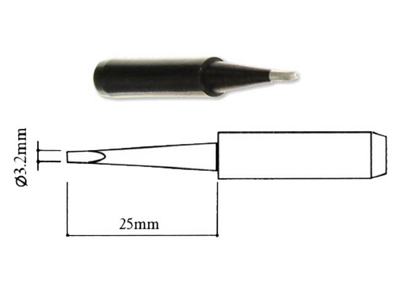 

Grot do stacji Pt Wep T-3.2LD 3.2mm płaski BlackHQ