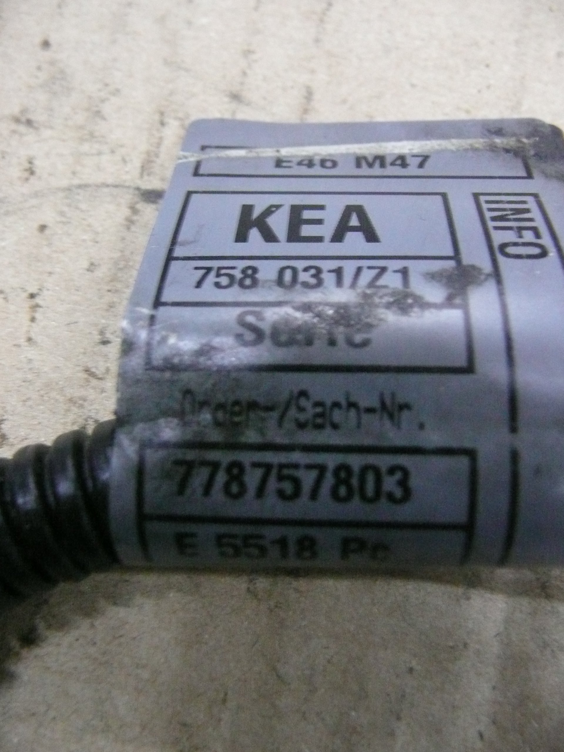 BMW E46 320d M47 kabel sterownika świec 778757803 Producent części BMW OE