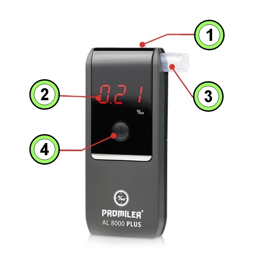 Precyzyjny Alkomat AL 8000 PLUS PLATYNOWY SENSOR Model AL 8000 Plus