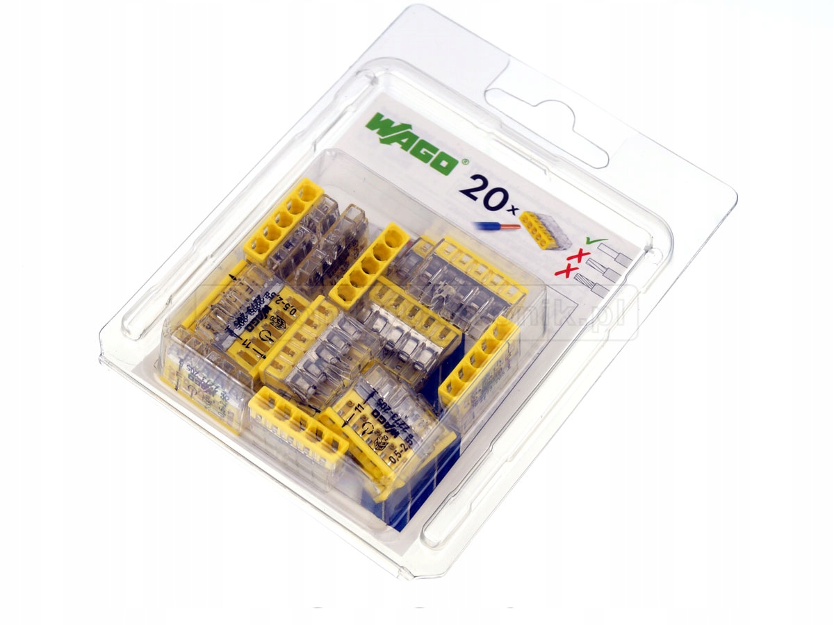 

Szybkozłączka 5x 0,5-2,5mm2 Wago x20szt.______Z247