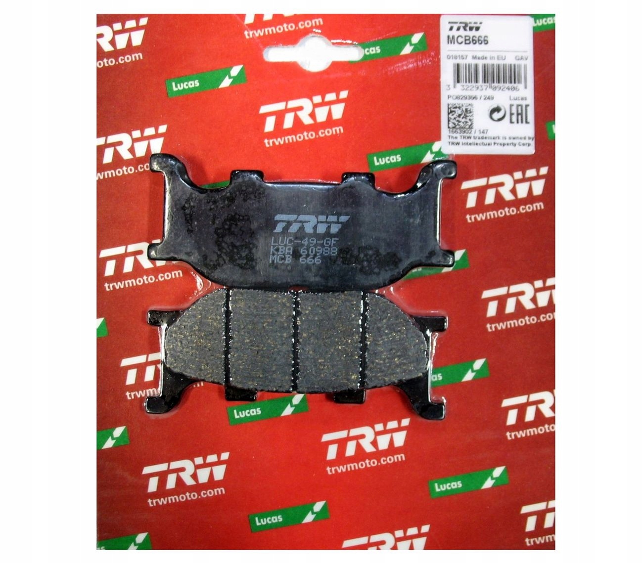 

Klocki Hamulcowe Trw Lucas MCB666 Yamaha Tdr 125