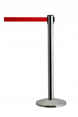 SŁUPEK ODGRADZAJĄCY SŁUPKI Z TAŚMĄ 2,5 M CZERWONĄ! Marka inny