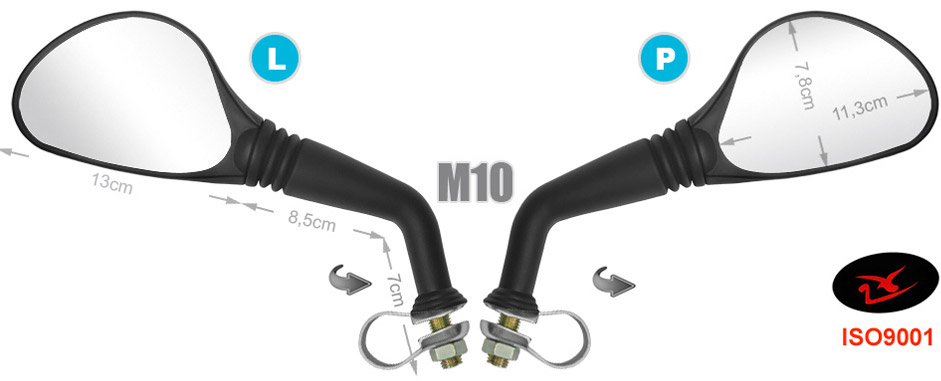 LUSTERKA SKUTER SIMSON MZ WSK + UCHWYTY M10 Producent Barter