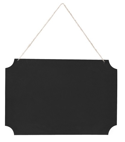 

Tabliczka Wisząca Do Napisów 45x30 Czarna Wesele !