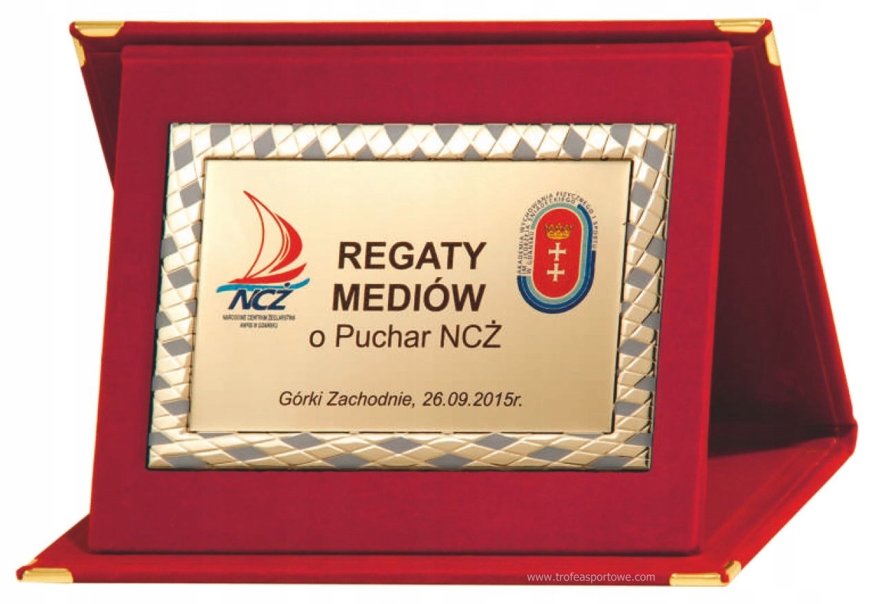 Aluminiový diplom Poděkování Patera pouzdro