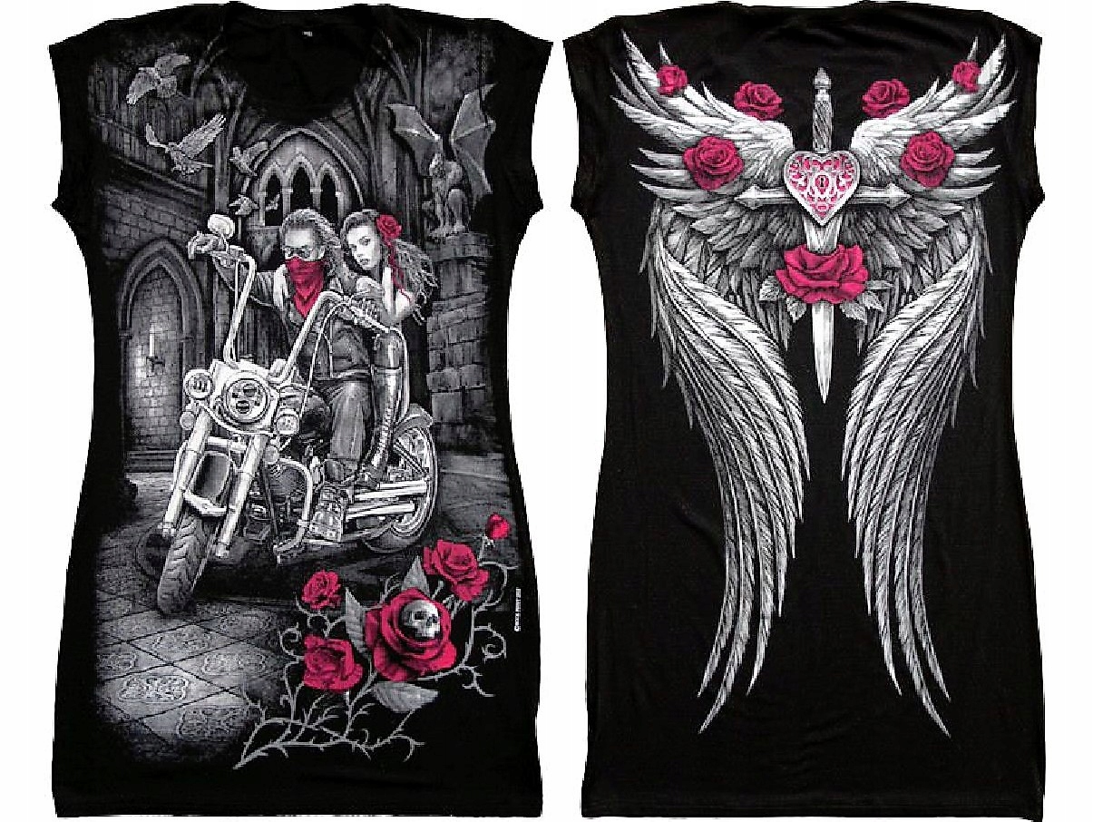 

Bluzka Gothic koszulka tunika Bikers Love TD60 XL
