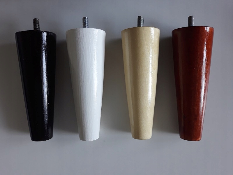 NOWOCZESNA PUFA OKRĄGŁA - DREWNIANE NOGI Kolekcja DRAGON