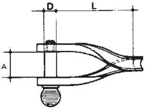 SZEKLA PŁASKA SKRĘCONA "5" NIERDZEWNA Kod producenta 2089/5