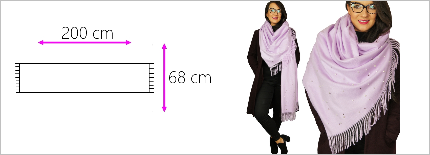 modny CIEPŁY SZAL CHUSTA XXL szalik GŁADKI, KOLORY Model ocieplany z frędzlami miękki długi duży klasyk