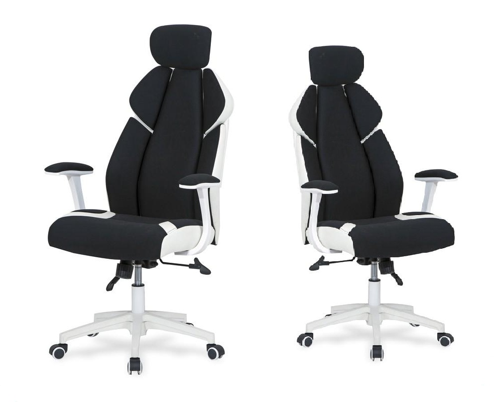 Fotel obrotowy czarno-biały Chrono fotel biurowy