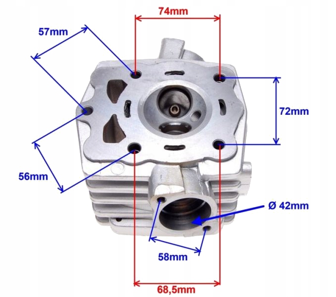 QUAD VALVE Head ATV Башан Орел BS-200cc вода