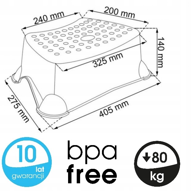 PODEST ANTYPOŚLIZGOWY stołek podnóżek stopień MAŁA SYRENKA ARIELKA Marka Keeeper